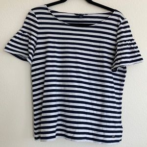 Tommy Hilfiger Navy & White Striped Shirt Size L